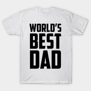 World's Best Dad Bold Black T-Shirt